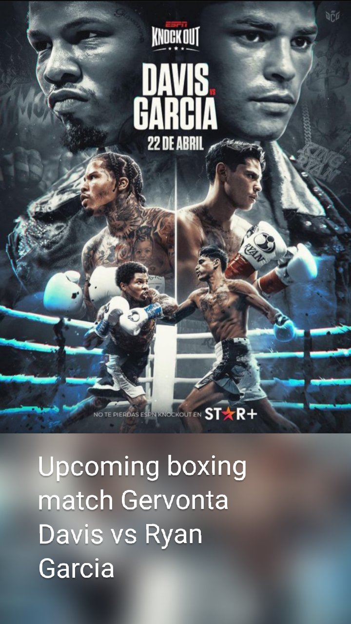 Upcoming boxing match Gervonta Davis vs Ryan             Garcia
